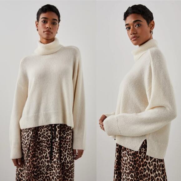 Rails | NWOT! Estelle Cashmere Silk Sweater In Cream Size: Large - Picture 1 of 6
